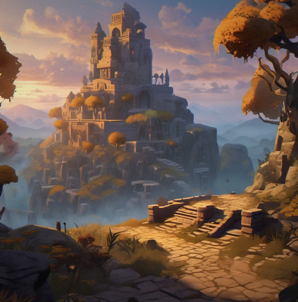 Atmospheric game environment showing intentional composition, lighting, and spatial design
